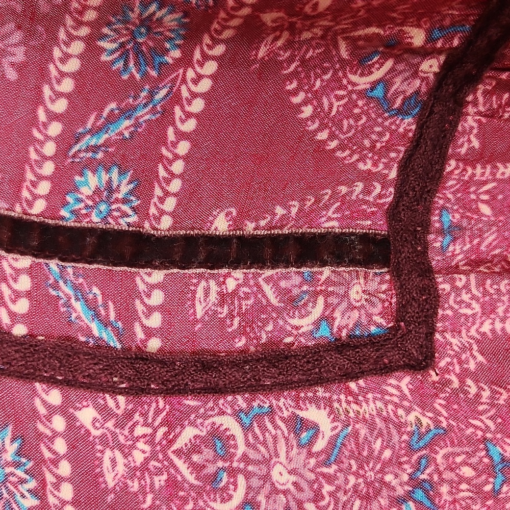 St John's Bay Boho Pasley Bordeaux Blouse - Picture 6 of 13